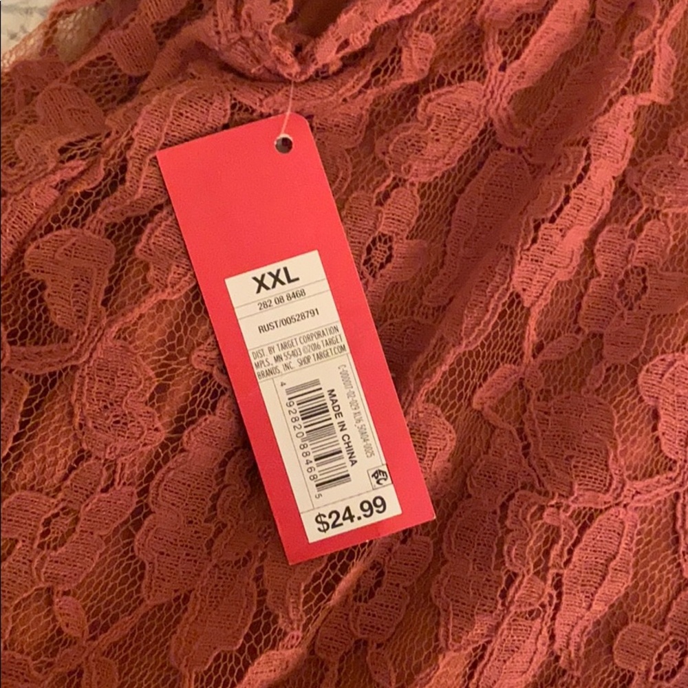Xhilaration rust colored lace dress (NWT) - Picture 7 of 11